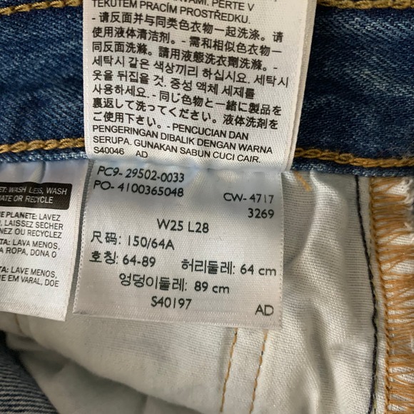 Levis Straight Leg Jeans Womens Size 25 Cw-4717 3629 - Picture 14 of 14